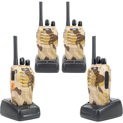 PNI Pack de 4 Stations Radio Portables PMR R40 Camo - Publicité PNI Pack de 4 Stations Radio Portables PMR R40 Camo - Publicité