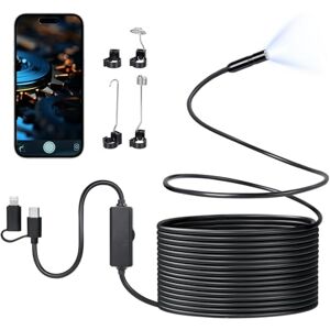 AiQInu Endoscopique D'inspection Serpent 1920P HD, IP67 Étanche, Caméra avec 8 Lumières LED pour Smartphone Android et iOS, Idéal pour Inspection Électrique, Canalisations et Véhicules (32.8 FT/10M) - Publicité AiQInu Endoscopique D'inspection Serpent 1920P HD, IP67 Étanche, Caméra avec 8 Lumières LED pour Smartphone Android et iOS, Idéal pour Inspection Électrique, Canalisations et Véhicules (32.8 FT/10M) - Publicité