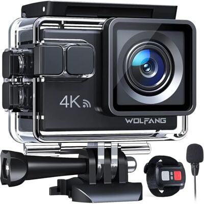 Caméra d'action WOLFANG GA300 - 4K 60FPS, Étanche 40M, Zoom 8x - Publicité Caméra d'action WOLFANG GA300 - 4K 60FPS, Étanche 40M, Zoom 8x - Publicité
