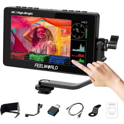 FEELWORLD F5PROX Caméra de Champ Moniteur 5,5" 1600Nit Écran Tactile 3D LUT 1920 x 1080 IPS 4K HDMI DSLR Moniteur F970 Kit de Montage Externe … - Publicité FEELWORLD F5PROX Caméra de Champ Moniteur 5,5" 1600Nit Écran Tactile 3D LUT 1920 x 1080 IPS 4K HDMI DSLR Moniteur F970 Kit de Montage Externe … - Publicité
