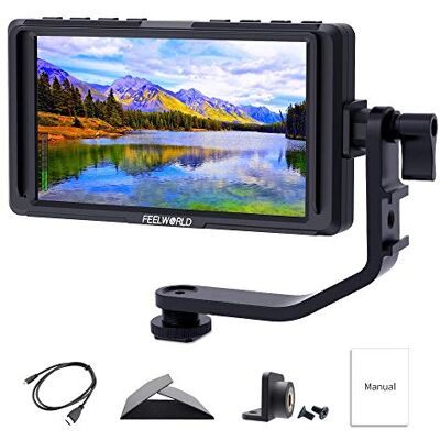FEELWORLD F5 5 Pouces sur Caméra Moniteur DSLR Camera Field Monitor Small Full HD 1920x1080 IPS Video Peaking Focus Assist avec 4K HDMI 8.4V DC Input Output Inclure Tilt Arm - Publicité FEELWORLD F5 5 Pouces sur Caméra Moniteur DSLR Camera Field Monitor Small Full HD 1920x1080 IPS Video Peaking Focus Assist avec 4K HDMI 8.4V DC Input Output Inclure Tilt Arm - Publicité