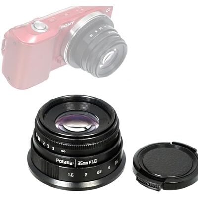 Fotasy Objectif Manuel APS-C 35 mm à Grande Ouverture F1.6 pour Monture E, Objectif Multi-Couches 35 mm 1,6, Compatible avec Appareil Photo Sony à Monture E, a3000 a3500 a5000 a5100 a6000 a6300 a6400 - Publicité Fotasy Objectif Manuel APS-C 35 mm à Grande Ouverture F1.6 pour Monture E, Objectif Multi-Couches 35 mm 1,6, Compatible avec Appareil Photo Sony à Monture E, a3000 a3500 a5000 a5100 a6000 a6300 a6400 - Publicité