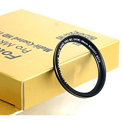 Fotasy Schott B270 Filtre d'objectif de protection UV ultra fin 39 mm Revêtement Nano Revêtement MRC multi-résistant aux rayures 18 couches 39 mm MCUV Taux de transmission ≥ 99,7 % Verre Schott B270 - Publicité Fotasy Schott B270 Filtre d'objectif de protection UV ultra fin 39 mm Revêtement Nano Revêtement MRC multi-résistant aux rayures 18 couches 39 mm MCUV Taux de transmission ≥ 99,7 % Verre Schott B270 - Publicité