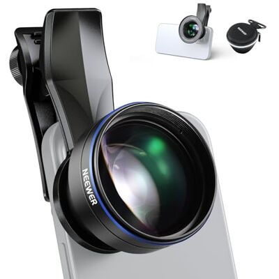 NEEWER Objectif Macro 105mm avec Clip d'Objectif de Téléphone à Filetage 17mm et Bague d'Adaptation de Filtre 67mm, Adapté à la Photographie Macro Mobile, LS-26 Pro - Publicité NEEWER Objectif Macro 105mm avec Clip d'Objectif de Téléphone à Filetage 17mm et Bague d'Adaptation de Filtre 67mm, Adapté à la Photographie Macro Mobile, LS-26 Pro - Publicité