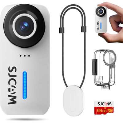 SJCAM C110 Plus Kit Magnétique,4K 20MP POV Mini Caméra,64 Go caméra de vlog Portable,Stabilisation 6 Axes, 130 Min d'autonomie,étanche à 30 m, Zoom 8X, pour Le Cyclisme et Le Vlogging,Blanc - Publicité SJCAM C110 Plus Kit Magnétique,4K 20MP POV Mini Caméra,64 Go caméra de vlog Portable,Stabilisation 6 Axes, 130 Min d'autonomie,étanche à 30 m, Zoom 8X, pour Le Cyclisme et Le Vlogging,Blanc - Publicité
