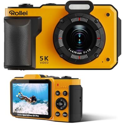 Rollei Appareil Photo Numérique Étanche, Sportsline 64 Pro Camera sous-Marine 5K 64MP Caméra Imperméable avec Capteur Sony 21MP Zoom Numérique 18X pour Plongée Natation Appareil-Photo-Caméra - Publicité Rollei Appareil Photo Numérique Étanche, Sportsline 64 Pro Camera sous-Marine 5K 64MP Caméra Imperméable avec Capteur Sony 21MP Zoom Numérique 18X pour Plongée Natation Appareil-Photo-Caméra - Publicité