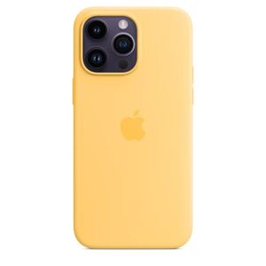 Apple Coque en Silicone avec MagSafe pour iPhone 14 Pro Max Soleil pâle ​​​​​​​ - Publicité
