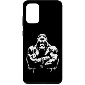 Coque pour Galaxy S20+ Silhouette de gorille à dos argenté Buff Alpha - Publicité