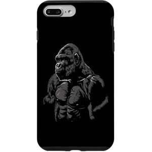 Coque pour iPhone 7 Plus/8 Plus Silhouette de gorille à dos argenté Buff Alpha - Publicité