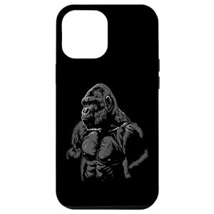 Coque pour iPhone 12 Pro Max Silhouette de gorille à dos argenté Buff Alpha - Publicité