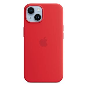 Apple Coque en Silicone avec MagSafe pour iPhone 14 (Product) Red ​​​​​​​ - Publicité
