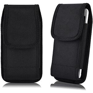 ABCTen Étui de Ceinture pour Oppo A53s A74 4G Find X3 Lite Realme C21 GT Master Téléphone Portable Housse Holster Universel pour OnePlus Nord CE 5G / Oukitel C21 Pro Nylon Vertical Coque avec Crochet - Publicité