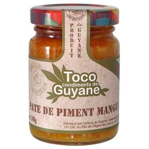 Délices de Guyane TOCO  – Pâte De Piment Mangue – Parfume Naturellement Tous Vos Plats – Ingrédients Naturels Et 100 % Français – 100 Grammes - Publicité
