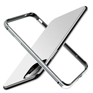 LLSH Aluminum Frame Metal Bumper Slim Hard Case Cover for iPhone 12 Pro Max 12 Mini (for iPhone 12 Pro Max, Silver) - Publicité