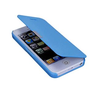 Apple pour 5 5S 5G Bleu Magnétique Flip Cuir Synthétique Dur Peau Pochette Portefeuille Housse - Publicité