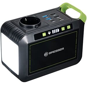 BRESSER Station d'alimentation Mobile 88,8 Wh, 6 Ah/14,8 V avec Batterie Lithium-ION de qualité supérieure, Ports USB, AC et CC et Grande Lampe LED - Publicité