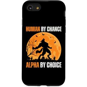 Coque pour iPhone SE (2020) / 7 / 8 Human By Chance Alpha By Choice Cool Funny Alpha Wolf Meme - Publicité