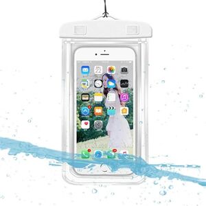 Genérico Housse imperméable universelle de 4 à 7,2 pour téléphone portable étanche de plage étanche (blanc) - Publicité