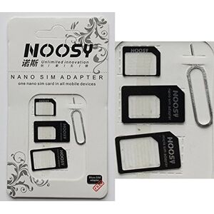 noosy Adaptateur 4 en 1 nano micro sim adaptateur de carte sim pour iphone 4, 5, 6 universal, samsung, hTC - Publicité