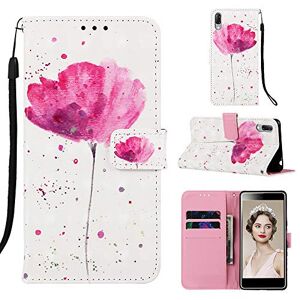 Janeqi Téléphone Coque pour Sony Xperia L3 Coque Housse，Etui en Cuir Peint 3D Anti-Chute Case Cover G9/Une Fleur - Publicité