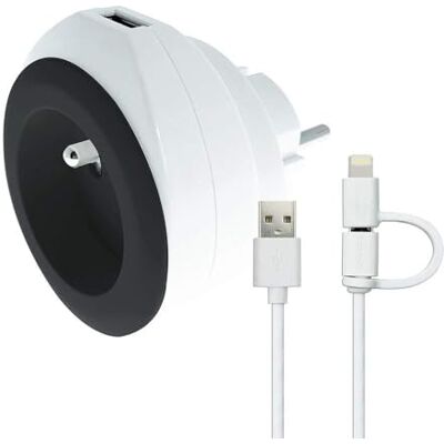 Beavec - USB Reversible Outlet - Noir - 2-pack - Prise murale - Publicité Beavec - USB Reversible Outlet - Noir - 2-pack - Prise murale - Publicité