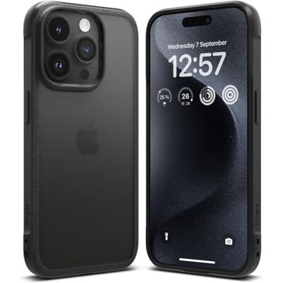 Ringke Coque pour iPhone 15 Pro Max Case Étui Fusion Bold Matte Black Anti-Jaunissement, Ultra Fine, Solide Rigide Back, Souple Bumper, Antichoc Protection, Anti-Rayures - Publicité Ringke Coque pour iPhone 15 Pro Max Case Étui Fusion Bold Matte Black Anti-Jaunissement, Ultra Fine, Solide Rigide Back, Souple Bumper, Antichoc Protection, Anti-Rayures - Publicité