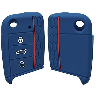 kwmobile - Golf 7 MK7 - Bleu - 3-button - Key Fob Cover - Publicité kwmobile - Golf 7 MK7 - Bleu - 3-button - Key Fob Cover - Publicité