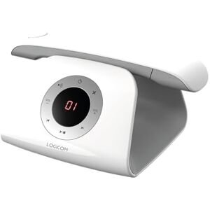 Logicom Retro 2 DECT Téléphone sans Fil avec répondeur Blanc - Publicité Logicom Retro 2 DECT Téléphone sans Fil avec répondeur Blanc - Publicité