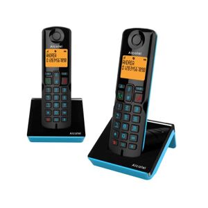 Alcatel S280 duo bleu, Telephone sans fil duo, mains libres, Repertoire 50 noms et numeros fonction blocage des appels indésirables, - Publicité