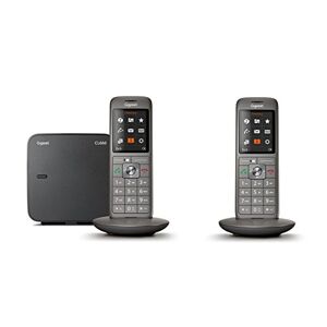 Siemens CL660 Duo Téléphone fixe sans fil 2 combinés Gris Anthracite [Version Française] - Publicité