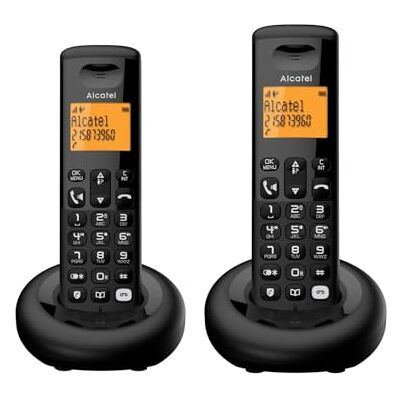 Téléphone sans fil Alcatel E260 - Grand affichage 2 lignes, 50 contacts - Publicité Téléphone sans fil Alcatel E260 - Grand affichage 2 lignes, 50 contacts - Publicité