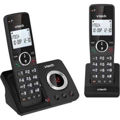 VTech Téléphone numérique sans Fil ES2051 Répondeur téléphonique Double, Bloqueur d'appels indésirables - Publicité VTech Téléphone numérique sans Fil ES2051 Répondeur téléphonique Double, Bloqueur d'appels indésirables - Publicité