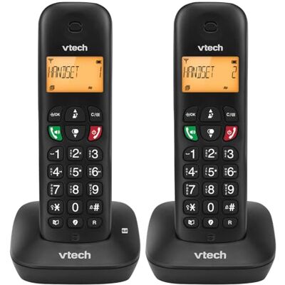 VTech Téléphone sans Fil DECT, 2 combinés, répondeur intégré, Blocage d’appels, Identification/Attente d’Appel, répertoire, Fonction conférence, rétroéclairé, Rappel, Mains Libres CS951 - Publicité VTech Téléphone sans Fil DECT, 2 combinés, répondeur intégré, Blocage d’appels, Identification/Attente d’Appel, répertoire, Fonction conférence, rétroéclairé, Rappel, Mains Libres CS951 - Publicité