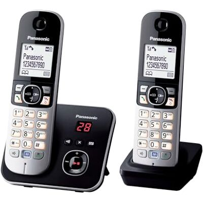 Panasonic Cordless phone KX-TG6822, Double, Silver, with answering machine - Publicité Panasonic Cordless phone KX-TG6822, Double, Silver, with answering machine - Publicité