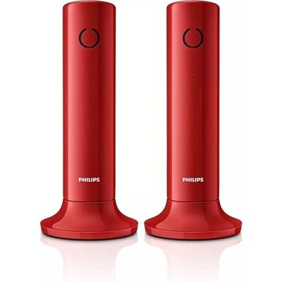 Philips M4501r/34 Téléphone Fixe Sans Fil - Écran LCD à Contraste Élevé, Mains Libres, Design Élégant - Publicité Philips M4501r/34 Téléphone Fixe Sans Fil - Écran LCD à Contraste Élevé, Mains Libres, Design Élégant - Publicité
