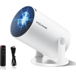 WOLFANG Mini Projecteur【Applis Intégrées & Wi-FI 6】 Videoprojecteur HD 1080p avec Bluetooth et Trapézoïdale Verticale Auto, Retroprojecteur à 180° pour la Chambre, Compatible iOS/Android/PC/TV Stick - Publicité WOLFANG Mini Projecteur【Applis Intégrées & Wi-FI 6】 Videoprojecteur HD 1080p avec Bluetooth et Trapézoïdale Verticale Auto, Retroprojecteur à 180° pour la Chambre, Compatible iOS/Android/PC/TV Stick - Publicité