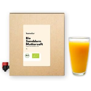 Kamelur 3 litres de jus d'argousier bio naturel 100 % jus direct à base de baies d'argousier biologiques, jus de mère sans additifs Dans une boîte à jus pratique - Publicité Kamelur 3 litres de jus d'argousier bio naturel 100 % jus direct à base de baies d'argousier biologiques, jus de mère sans additifs Dans une boîte à jus pratique - Publicité