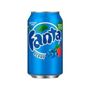 Fanta Canette de Soda Berry Myrtilles Framboises - Publicité Fanta Canette de Soda Berry Myrtilles Framboises - Publicité