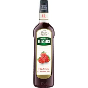 Mathieu Teisseire Sirop de Framboise , pour boissons, cocktails avec ou sans alcool, boissons gazeuses, smoothies, thés, milk-shakes, desserts, bouteille de 1L - Publicité Mathieu Teisseire Sirop de Framboise , pour boissons, cocktails avec ou sans alcool, boissons gazeuses, smoothies, thés, milk-shakes, desserts, bouteille de 1L - Publicité