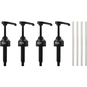 Micvtve Lot de 4 pompes à sirop noires de 8 ml Distributeur de pompe parfaite Monin Sirop de café Cône de neige Arômes et plus encore - Publicité Micvtve Lot de 4 pompes à sirop noires de 8 ml Distributeur de pompe parfaite Monin Sirop de café Cône de neige Arômes et plus encore - Publicité