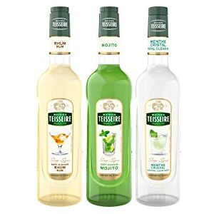The Sirop Shop Assortiment spécial mojito sans alcool : sirop de mojito, de rhum sans alcool et de menthe crystal - Publicité The Sirop Shop Assortiment spécial mojito sans alcool : sirop de mojito, de rhum sans alcool et de menthe crystal - Publicité