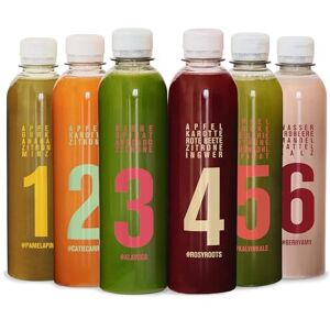 Kale&Me Kale and Me Cure de jus classique de 7 jours avec 42 bouteilles de 320 ml sans additifs, cure de jus de 7 jours, 6 saveurs de la production régionale, cure de jus comme cure de jeûne - Publicité Kale&Me Kale and Me Cure de jus classique de 7 jours avec 42 bouteilles de 320 ml sans additifs, cure de jus de 7 jours, 6 saveurs de la production régionale, cure de jus comme cure de jeûne - Publicité