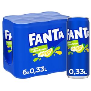 Fanta Citron et fleur de sureau – Mélange de citron et de fleur de sureau d'été – avec saveur intense de fruits – Boisson gazeuse pétillante dans des boîtes jetables (6 x 330 ml) - Publicité Fanta Citron et fleur de sureau – Mélange de citron et de fleur de sureau d'été – avec saveur intense de fruits – Boisson gazeuse pétillante dans des boîtes jetables (6 x 330 ml) - Publicité