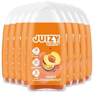 JUIZY WOW Sirop sans sucre 9 x 65ml Peach Passionfruit 108L Sirop naturel pour boissons Zero Calories Vegan Bundle de 9 Boisson concentrée prête à boire More Juice Less Calories - Publicité JUIZY WOW Sirop sans sucre 9 x 65ml Peach Passionfruit 108L Sirop naturel pour boissons Zero Calories Vegan Bundle de 9 Boisson concentrée prête à boire More Juice Less Calories - Publicité
