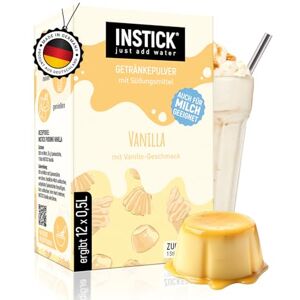 INSTICK just add water INSTICK boisson instantanée sans sucre goût vanille – 12 sticks pour chacun 0.5 l d’eau - Publicité INSTICK just add water INSTICK boisson instantanée sans sucre goût vanille – 12 sticks pour chacun 0.5 l d’eau - Publicité