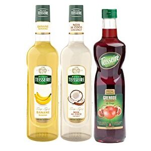 The Sirop Shop Assortiment des îles : sirop de banane, de noix de coco et de grenade - Publicité The Sirop Shop Assortiment des îles : sirop de banane, de noix de coco et de grenade - Publicité