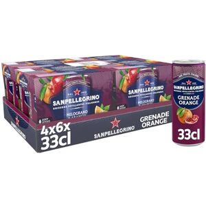 San Pellegrino SANPELLEGRINO boisson gazeuse aromatisée Melograno & Arancia 4 packs de 6x33cl - Publicité San Pellegrino SANPELLEGRINO boisson gazeuse aromatisée Melograno & Arancia 4 packs de 6x33cl - Publicité