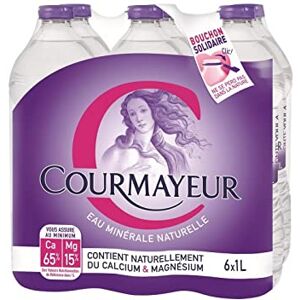Courmayeur Eau Minérale Pack De 6X1L L'unité - Publicité Courmayeur Eau Minérale Pack De 6X1L L'unité - Publicité