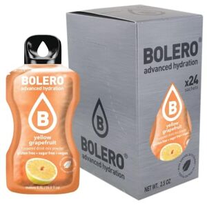 Bolero YELLOW GRAPEFRUIT 24x3g Jus en poudre sans sucre, édulcoré à la stévia + vitamine C pour enfants et sportifs sans gluten, végétalien saveur de pamplemousse jaune - Publicité Bolero YELLOW GRAPEFRUIT 24x3g Jus en poudre sans sucre, édulcoré à la stévia + vitamine C pour enfants et sportifs sans gluten, végétalien saveur de pamplemousse jaune - Publicité