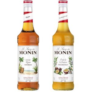 Monin Assortiment Sirop de saveur Rhum et Sirop de Fruit de la Passion pour Prosecco, Cocktail, Thé Glacé et Limonade Arômes Naturels 2x70cl - Publicité Monin Assortiment Sirop de saveur Rhum et Sirop de Fruit de la Passion pour Prosecco, Cocktail, Thé Glacé et Limonade Arômes Naturels 2x70cl - Publicité